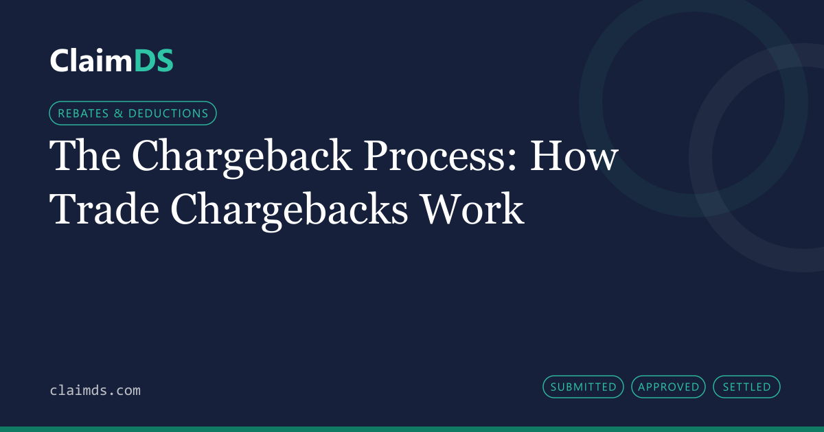 ClaimDS article banner: The Chargeback Process: How Trade Chargebacks Work