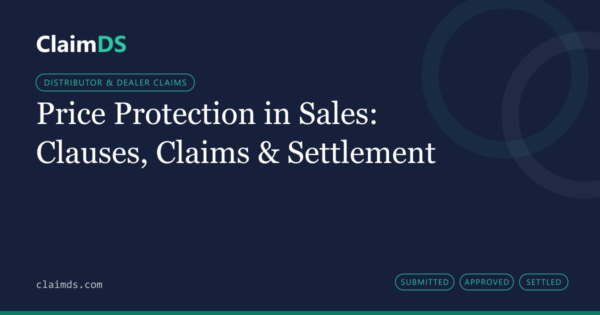 ClaimDS article banner: Price Protection in Sales: Clauses, Claims & Settlement