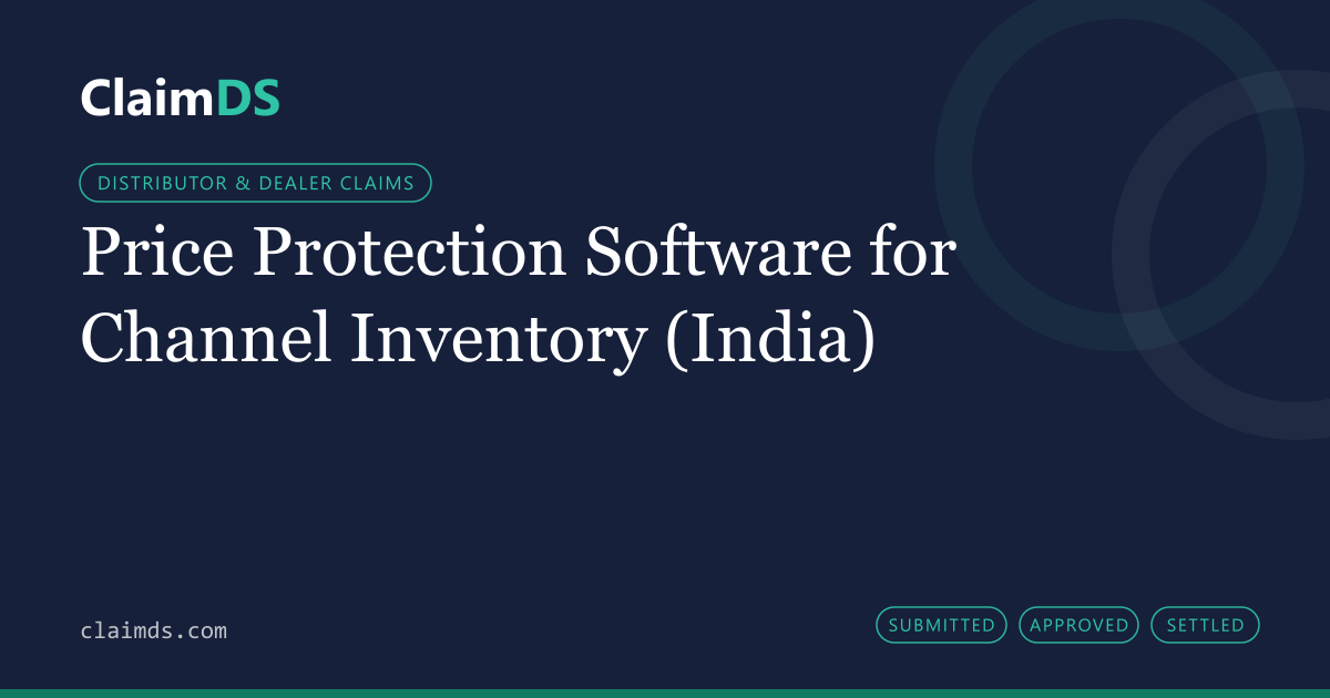 ClaimDS article banner: Price Protection Software for Channel Inventory (India)