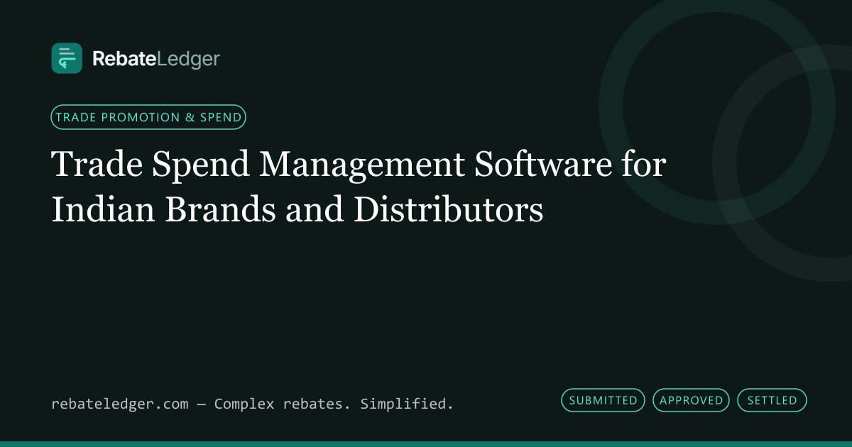 RebateLedger article banner: Trade Spend Management Software for Indian Brands and Distributors